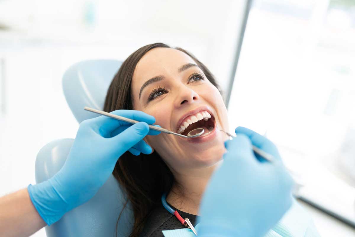 woman in dentist chair
