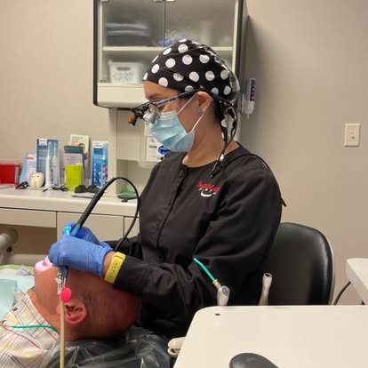 dentist with patient